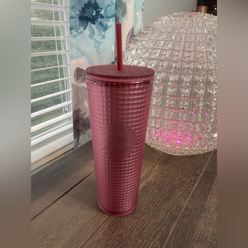 Starbucks Pink Jelly Grid Soft Touch Tumbler Venti 2023 - Picture 13 of 15